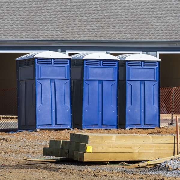 how often are the portable restrooms cleaned and serviced during a rental period in Accomac VA